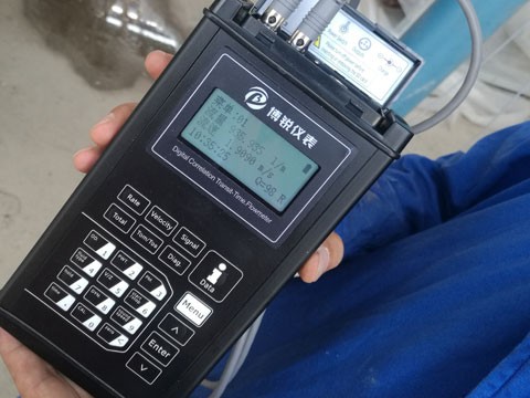 手持式超声波流量计东明石化润滑油流量测试应用案例